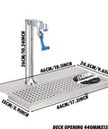 Recessed Countertop Pitcher Rinser Built From Heavy Duty 304 Stainless Steel With A High Pressure Multi Angle Spray Head And Integrated Drain Pan Fast Hookup For Home Bars Cafes Slick Cleanup Essentials dimensions shown