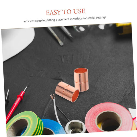 Sick 12 7 Mm Copper Pipe Couplings With Groove Stop For Seamless Welding And Air Conditioning HVAC Water Systems That Hold Pressure Like A Boss on workspace background.