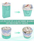 Big 24x36 Inch Drawstring Laundry Bag With Removable Mesh Wash Bag Dual Bag Set fits in various laundry baskets