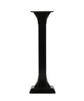 Front view of Cast Aluminum Heavy Duty Adjustable Mailbox Post Black With Weatherproof Powder Coat Finish Resists Rust Height From 33 To 41 Inches