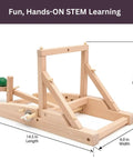 Medieval Catapult STEM Building Kit Wooden Catapult Model For Mechanical Engineering Physics And Historical Siege Project