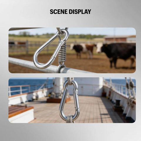 Heavy Duty Snap Hook Carabiners 30 Pack 3 Inch Zinc Galvanized Steel Quick Links 500 Pound Capacity Great For Outdoor Gear