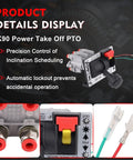 Details of Power Take Off PTO Hoist Control Valve With Air Shift And Light Switch for dump trucks and tippers.
