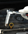 Mechanic using 3/8 Inch Drive Spark Plug Socket Set, 6 Point, Pro Grade, Includes 5/8 Inch, 3/4 Inch, 13/16 Inch, 14Mm And 18Mm Sockets.
