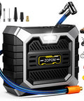 Portable Tire Inflator Air Compressor 12V DC With Auto Shut Off And Digital Pressure Gauge 100 PSI Corded Pump For Cars Motorcycles Bikes And Sports Balls LED Light Easy Preset Inflation