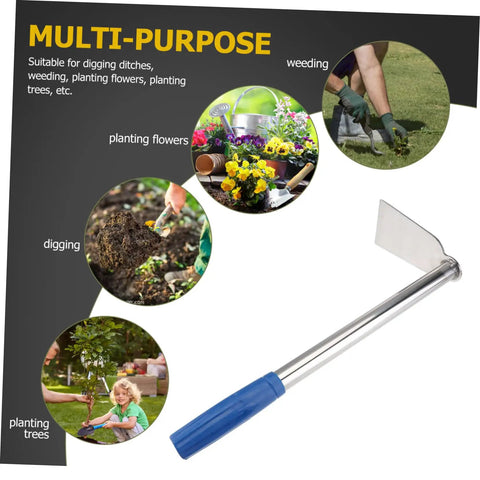Stainless Steel Gardening Hoe With Anti Skid Rubber Grip Lightweight Yet Sturdy Hand Tool For Quick Weeding, Flower Planting, And Garden Bed Prep