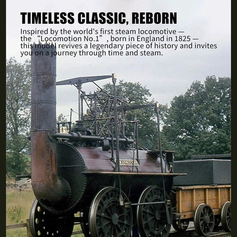 3D Steam Train Model Kit For Adults And Teens DIY Wood Puzzle Set With Vintage Locomotive No 1 Design Educational STEM Toy Collectors Display Birch Wood Construction 325 Piece Build vintage steam locomotive model outdoors