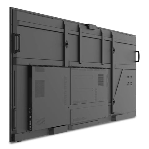 Back view of the Rock Solid 105 Inch 5K UHD Ultrawide Digital Signage Display showing connectors and mounting features.