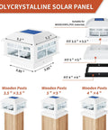 Diagram of Solar Post Cap Lights Outdoor 20LM Waterproof Fence Cap Lights with 2 Modes, fits 3.5x3.5in to 5x5in wooden posts.