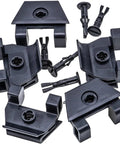 Five Pack Front Bumper Cover Clips And Pin Retainer Fasteners Kit For Toyota And Lexus Cars in black nylon material