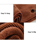 Brown microfiber cleaning towel that is easy to hang, easy to wipe, and highly absorbent for effective cleaning.