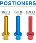 Iwiss Deutsch Crimping Tool For Solid Contacts Size 12 16 20 compatible with Deutsch DTP DTM DT series positioners in gold, blue, and red.