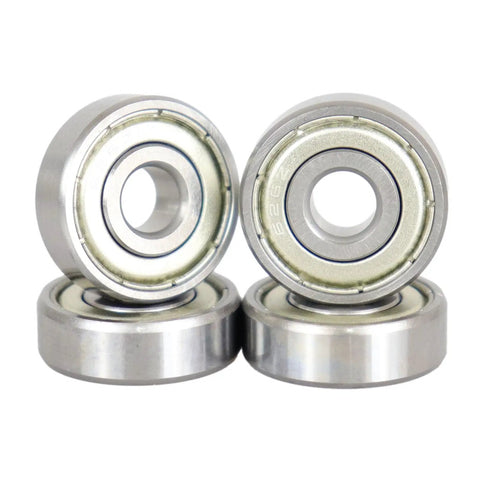 10 Pack 626ZZ Double Metal Seal Bearings 6x19x6mm for Motors, Power Tools, ABEC5 Precision, shown in stack view.
