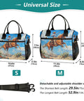 Desert Cooler Lunch Bag With Insulated Tote, artwork of cowboy on horse, sizes S and M, with detachable shoulder strap