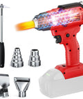 Cordless 18V Heat Gun With 350W Power And 1022 Fahrenheit High Temp Pro Grade Variable Temperature Control Hot Air Gun Kit With 4 Nozzles And Scraper For Shrink Tubing PVC Wrap No Battery Included