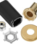 Hub Kit For 60 To 300 HP Outboard With 15 Spline Fits Verado MerCruiser components on display, including various bushings and washers.