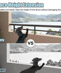 Image showing dog comparing safety with steel balcony railing height extender for outdoor spaces. Level Up Your Outdoor Setup With This Super Sturdy Steel Balcony Railing Height Extender And Adjustable Patio Guard For Heavy Duty Deck Protection And Zero Hassle Install.