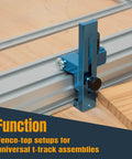 1 To 3-1/2 Inch Adjustable Heavy Duty Flip Stop With Curved Base T Track Stop for miter saws on fence-top setup