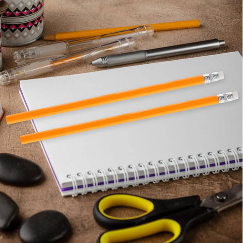 Adjustable Carpenter Pencils Hb Graphite Marking Pencils With White Eraser Tips for Construction and Office Use on notebook