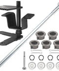 Steering Shaft Kit With Sector Gear, Bushings, Shims And Shaft For John Deere LT And LTR Series Lawn Tractors 133 155 160 170 180 Replacement Part To Keep Steering Smooth And Responsive, showing metal components and gears.