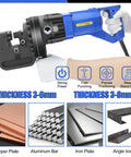 Heavy Duty Electric Hydraulic Hole Punch Kit For Metal With 1200W Motor Delivers Quick 20 Ton Punch And Slices Holes In Steel Aluminum Copper