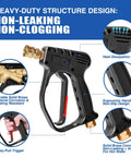 Short Pressure Washer Gun With 4000 PSI Beast Mode Cleaning Power, 10.5 GPM Foam Ready, Three Eighths Inch Quick Connect on display