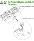 Forward Reverse Rocker Switch Replacement For Club Car DS And Precedent 48V Electric Golf Cart 1996 Up PowerDrive Plus