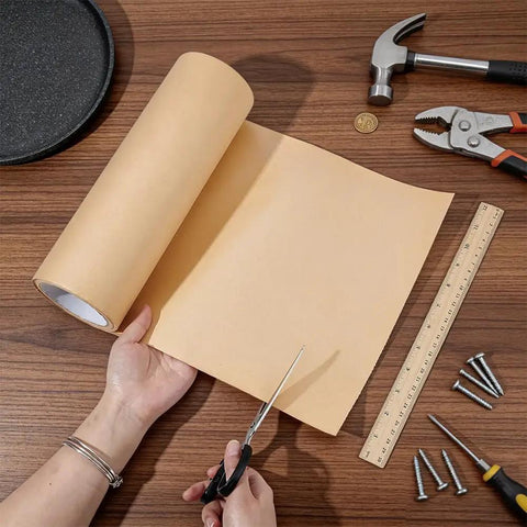 VCI Paper Roll With Phase Rust Inhibitor For Tool Storage And Metal Parts Protection, Heavy Duty Industrial Kraft Paper Wrapping For Corrosion Prevention, 21.87 Yard By 11.81 Inch Size, Long Lasting Rust Shield, kraft roll with tools