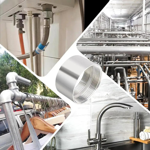 Collage with industrial systems and Beefy One Half Inch Female To One Half Inch Female Pipe Coupler Fitting About One Inch Long