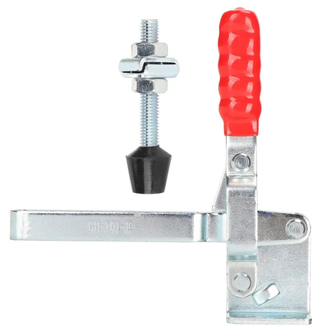 Toggle Clamp Arrow Storage Case Fixture Clip for Woodworking and Welding, iron plastic tool, 14.5x15 cm, red handle