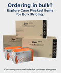 Front view of 1st Choice orange disposable nitrile gloves boxes; 6 mil, latex-free, raised diamond grip, large, case of 1000