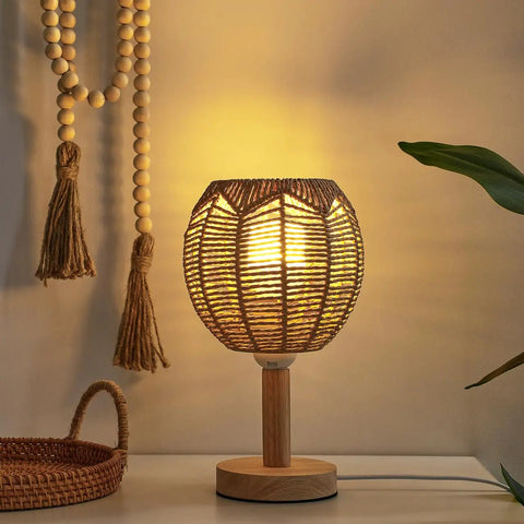 Vintage Rattan Pendant Light Shade Set For Home Cafe And Teahouse Decor Handwoven Wicker Basket Lampshades