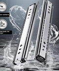 1 Pair Full Extension Ball Bearing Drawer Slides, Heavy Duty Side Mount Rails, 26 Inch Length 650mm, Cold Rolled Steel