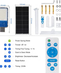 High Power Solar Street Light 400W Outdoor With Dusk Till Dawn Sensor 30000 Lumens components and remote control