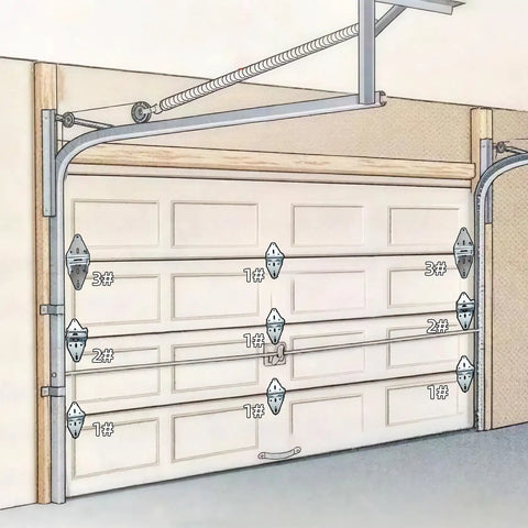 Garage Door Hinge And Roller Tune Up Kit DIY Friendly No Fuss for 16x7 or 18x7 doors installed on garage door