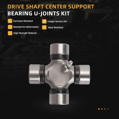 Drive Shaft Center Support Bearing U-Joints Kit showing high strength material and corrosion resistant design for durability.