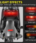 Rear Tail Light For Electric Bikes, 36V To 48V Ebike Brake Signal, Ultra Bright Be Seen Night Riding Lamp, multiple light effects