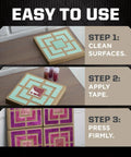 Steps for using Indoor Double Sided Mounting Tape 1/2 Inch By 80 Inch With Industrial Strength Adhesive on painted surfaces.