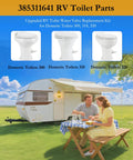 Dometic RV Toilet Water Valve Replacement Kit With Freeze Resistant Tech For 300 310 320 Pedal Flush Models No Hassle Easy Install Leakage Resistant Glass Fiber Reinforced Polymer Durable Camper Toilet Valve For Van And RV, white