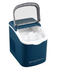 Retro Compact Ice Maker With Bullet Ice, Produces Up To 26 Lbs Per Day, Fast 6 Minute Cube Batches, Stores 2.2 Lbs Per Batch