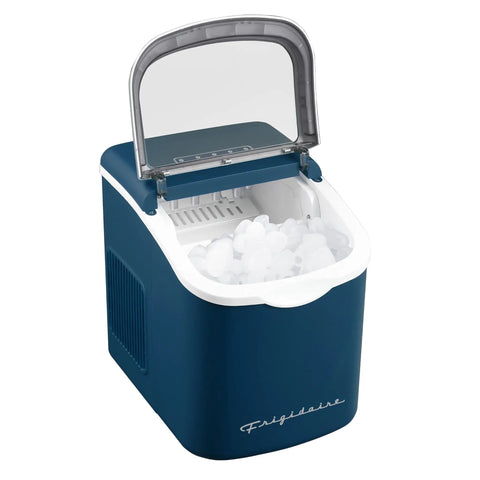 Retro Compact Ice Maker With Bullet Ice, Produces Up To 26 Lbs Per Day, Fast 6 Minute Cube Batches, Stores 2.2 Lbs Per Batch