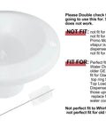 Water Dispenser Replacement Parts Smart Seat WaterGuard Assembly with brush, white, compatible with home and office dispensers.
