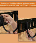 12 Pack 4 Inch E Track J Hooks Built Tough Heavy Duty Steel For Enclosed Trailers And Vehicles E Track Rail Hooks installation