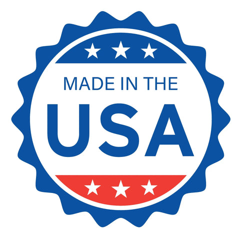 Badge with text 'Made in the USA' indicating the origin of the Porcelain Drip Pan Replacement Set For Whirlpool Amana Maytag.