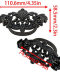 Skull Shaped Antique Bronze Cabinet Pull Handle For Dresser And Wardrobe Doors, Retro Vintage Accent For Cabinets, dimensions labeled