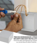 4 Pack PVC Junction Boxes 6 By 6 By 3 Inches IP65 Weatherproof Dustproof Outdoor Enclosures being installed with tools