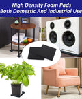Self Adhering Neoprene Foam Padding Sheets With Strong Adhesive Backing, displayed with household items for protection and cushioning.