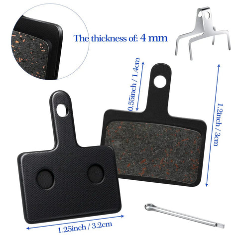 Eight Pairs Copper Semi Metallic Bike Brake Pads For TRP Tektro Shimano Deore Disc Brakes Black Beefy Heavy Duty Replacement
