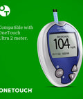 Glucose meter with reading and Ultra Glucose Test Strips for Daily Blood Sugar Testing 120 Count Fast Results With DoubleSure Technology.