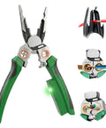 8 In 1 Wire Stripper With Voltage Tester And Multi Function Electric Pliers For Pros And DIYers, Cutter, Green Tool